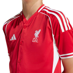 Adidas - Liverpool Youth Full-Button Baseball Jersey - Red