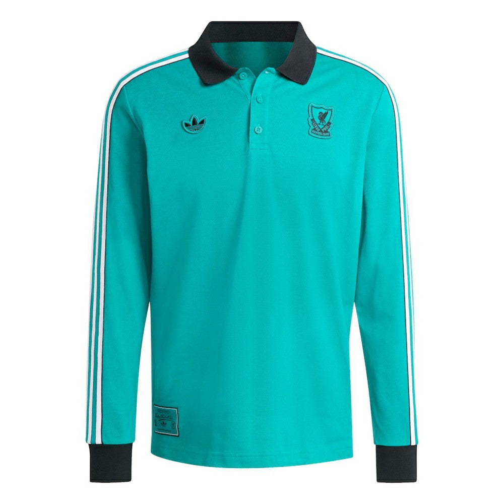 Adidas - Liverpool Terrace Icons Long Sleeve Polo - Green