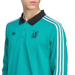 Adidas - Liverpool Terrace Icons Long Sleeve Polo - Green