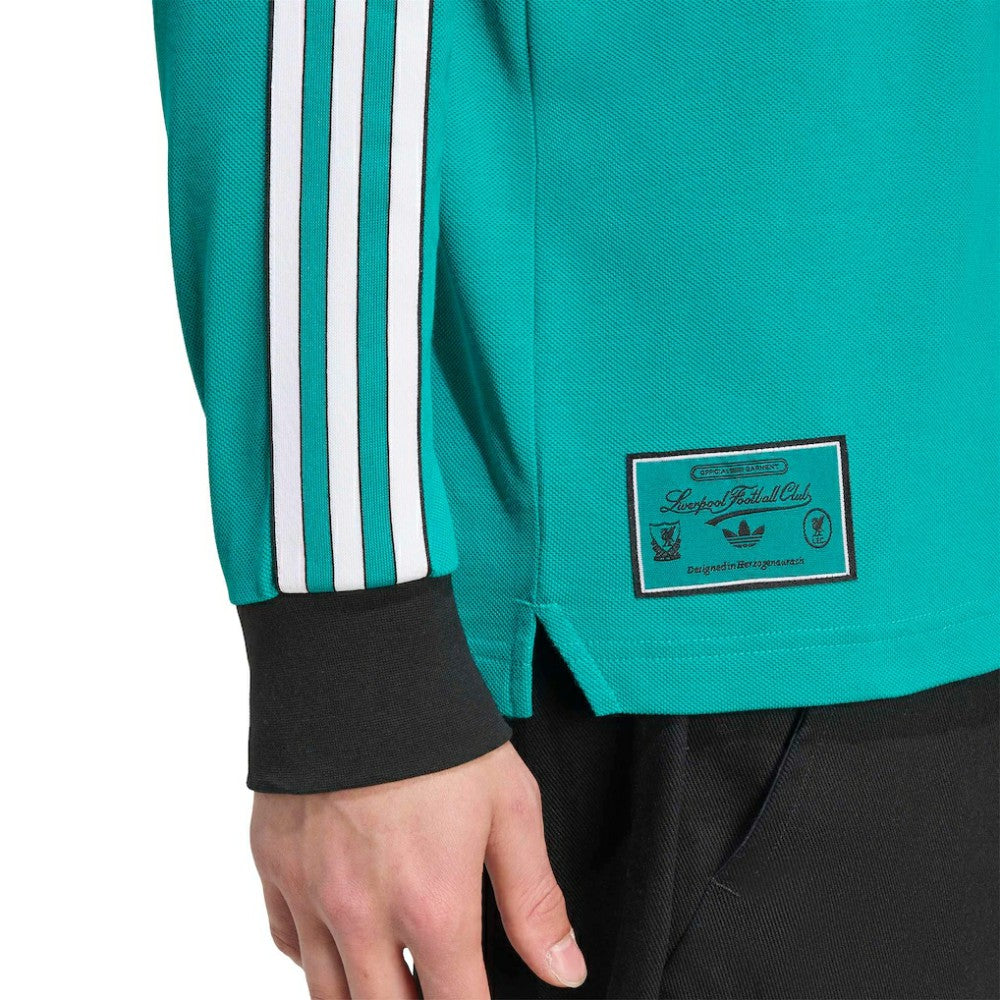 Adidas - Liverpool Terrace Icons Long Sleeve Polo - Green