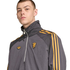 Adidas - Manchester United Terrace Icons Half-Zip Jacket - Gray