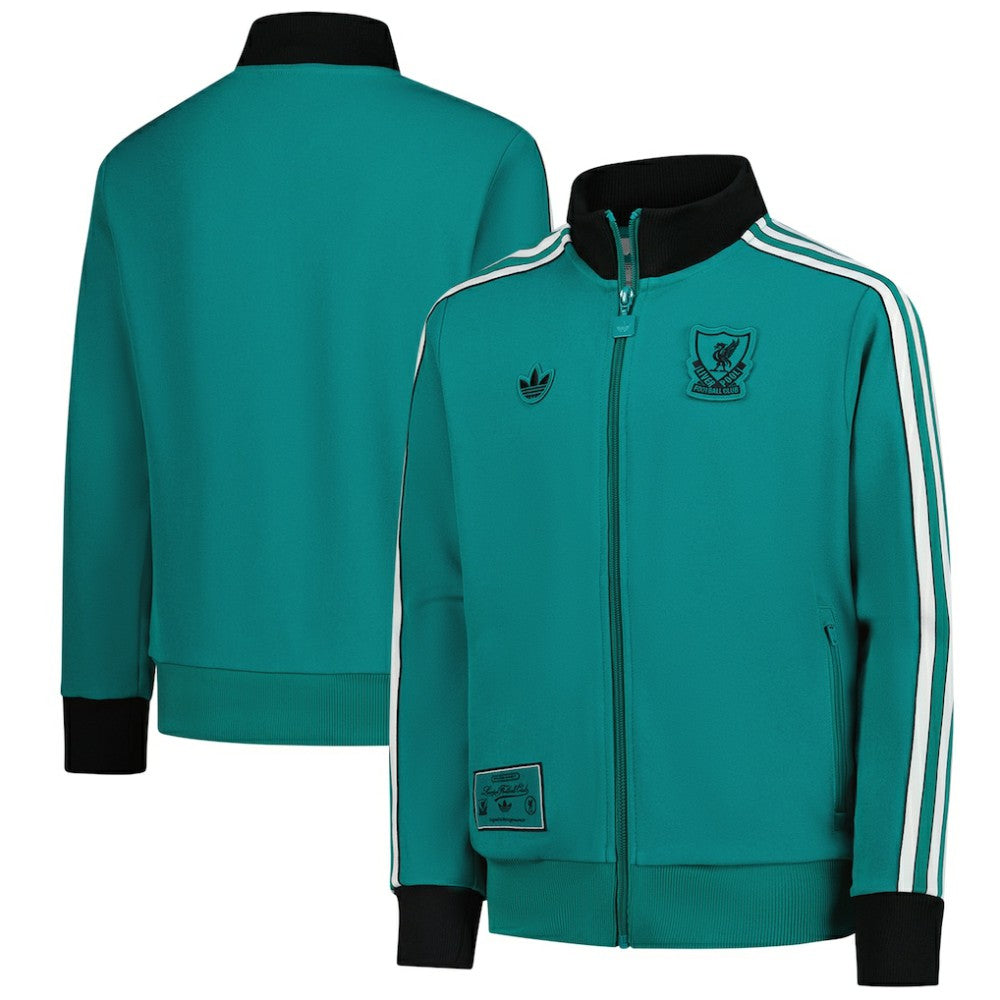 Adidas - Liverpool Youth Terrace Icons Full-Zip Track Jacket - Green