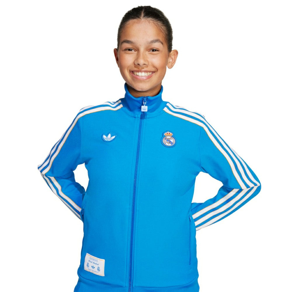Adidas - Real Madrid Youth Terrace Icons Full-Zip Track Jacket - Blue