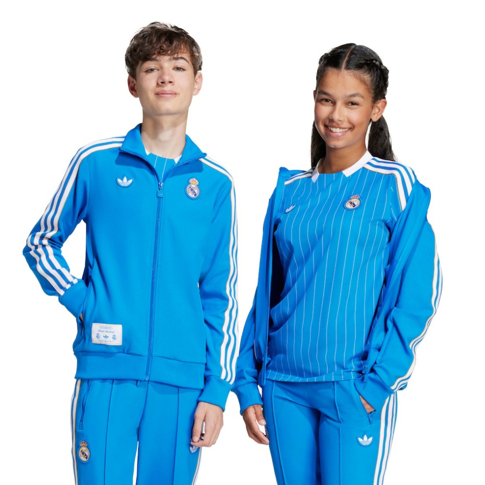 Adidas - Real Madrid Youth Terrace Icons Full-Zip Track Jacket - Blue
