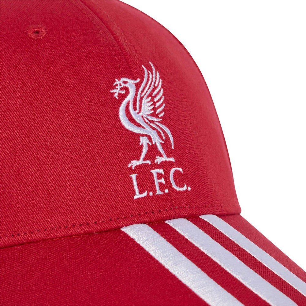 Adidas - Liverpool Unisex Three-Stripe Dad Adjustable Hat - Red