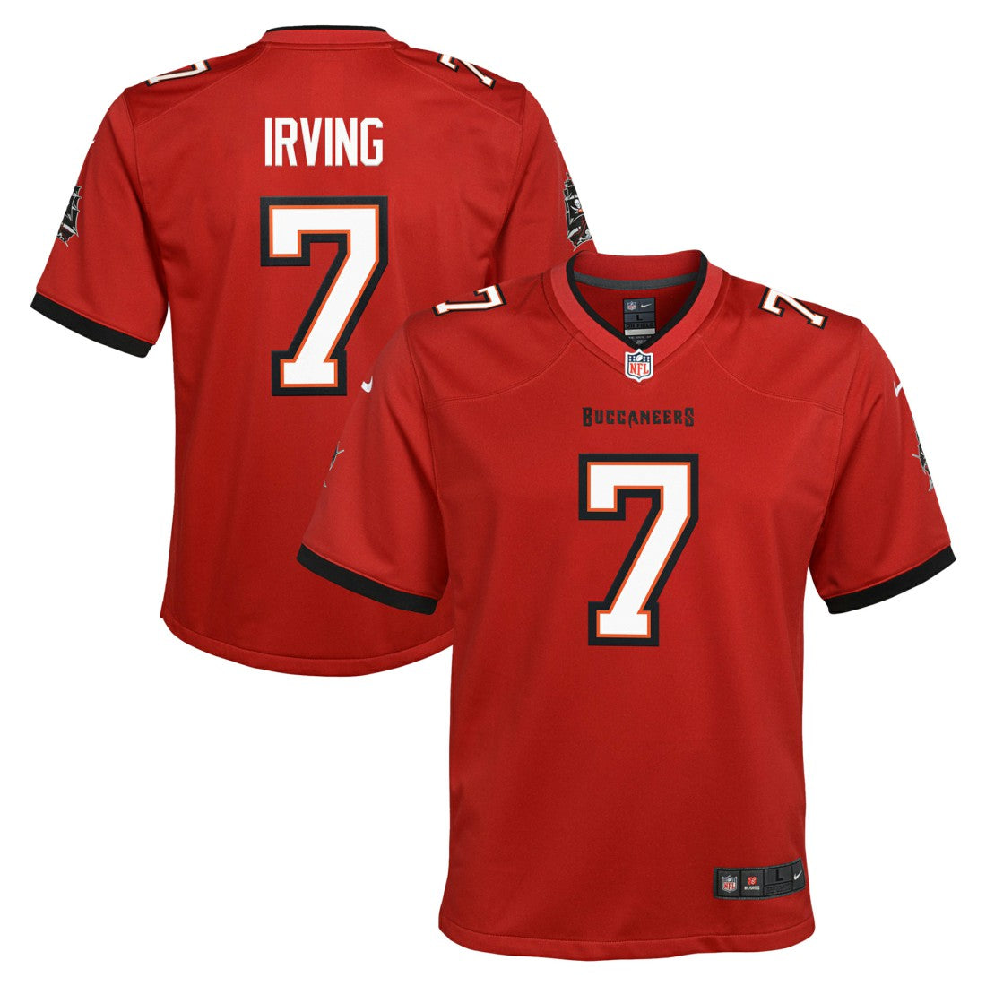 Bucky Irving Tampa Bay Buccaneers Youth Game Jersey - Red - Nike