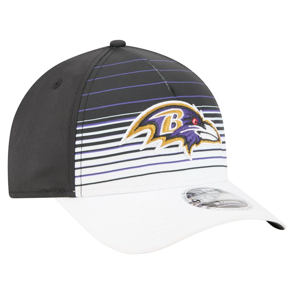 Baltimore Ravens New Era Adventure Gradient 9FORTY M-Crown A-Frame Adjustable Hat - White/Black - NFL