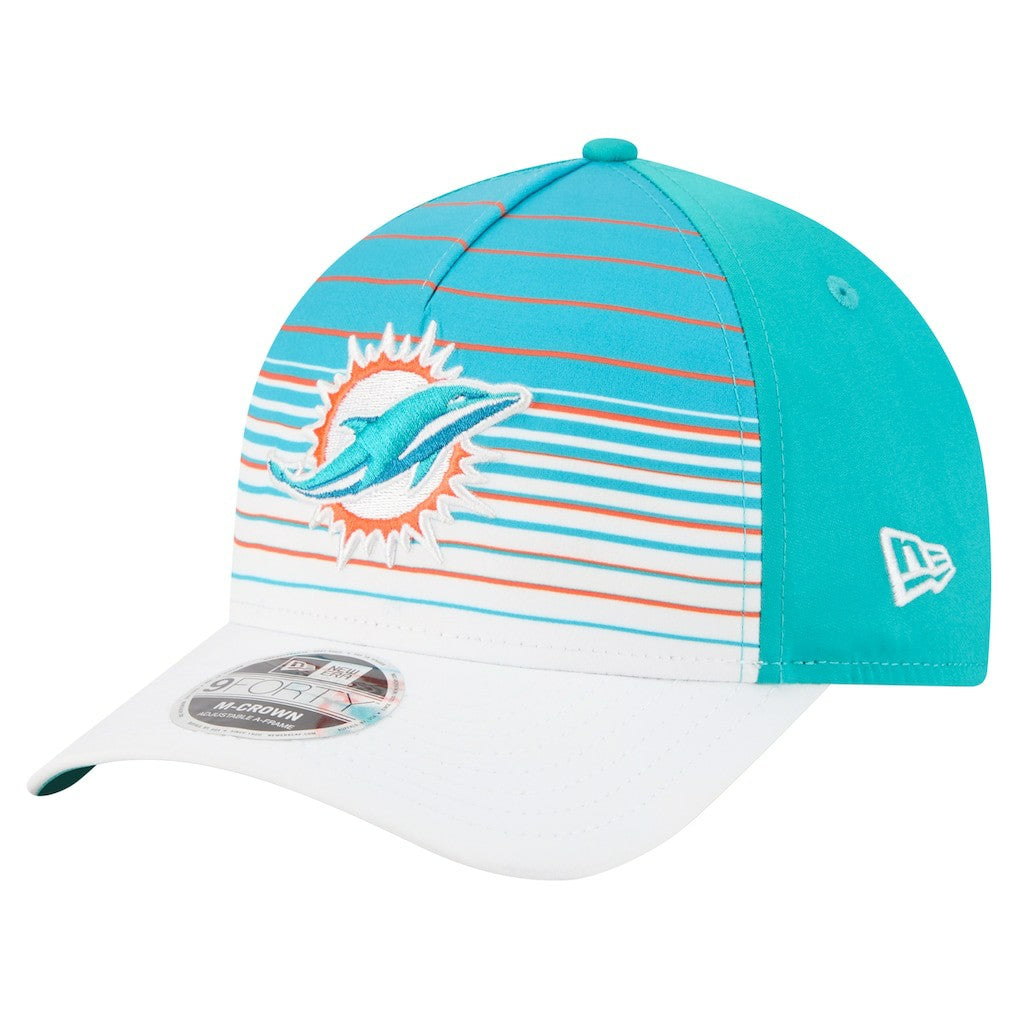 Miami Dolphins New Era Adventure Gradient 9FORTY M-Crown A-Frame Adjustable Hat - White/Aqua - NFL