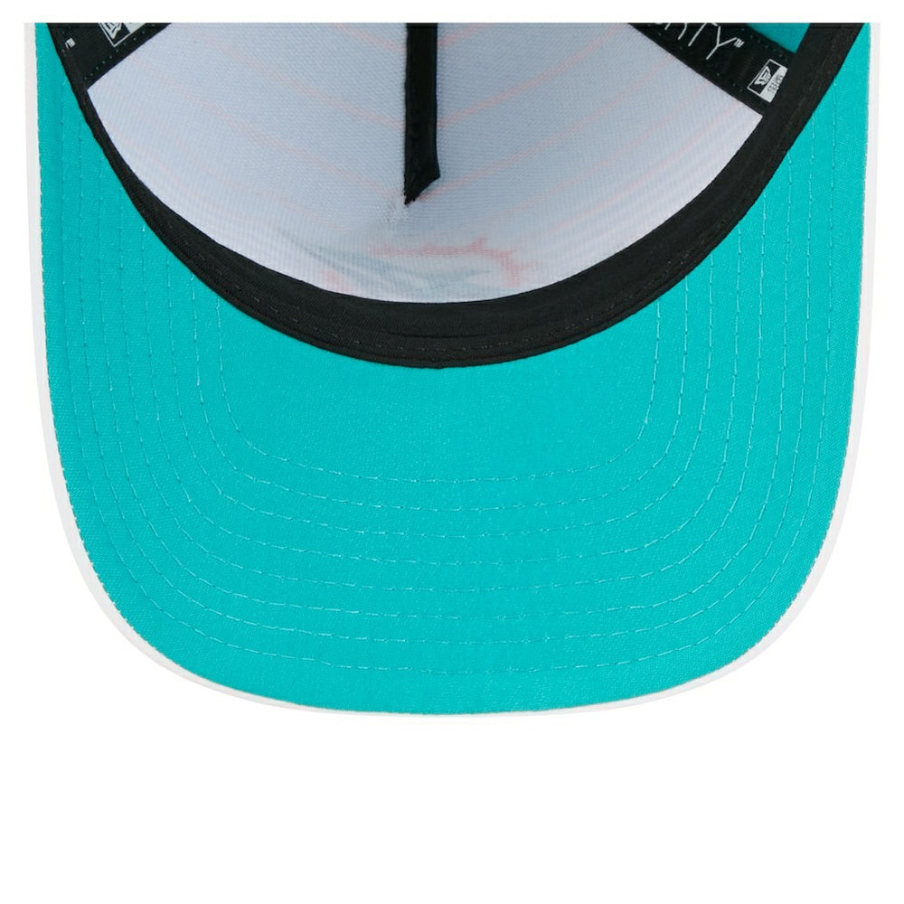 Miami Dolphins New Era Adventure Gradient 9FORTY M-Crown A-Frame Adjustable Hat - White/Aqua - NFL