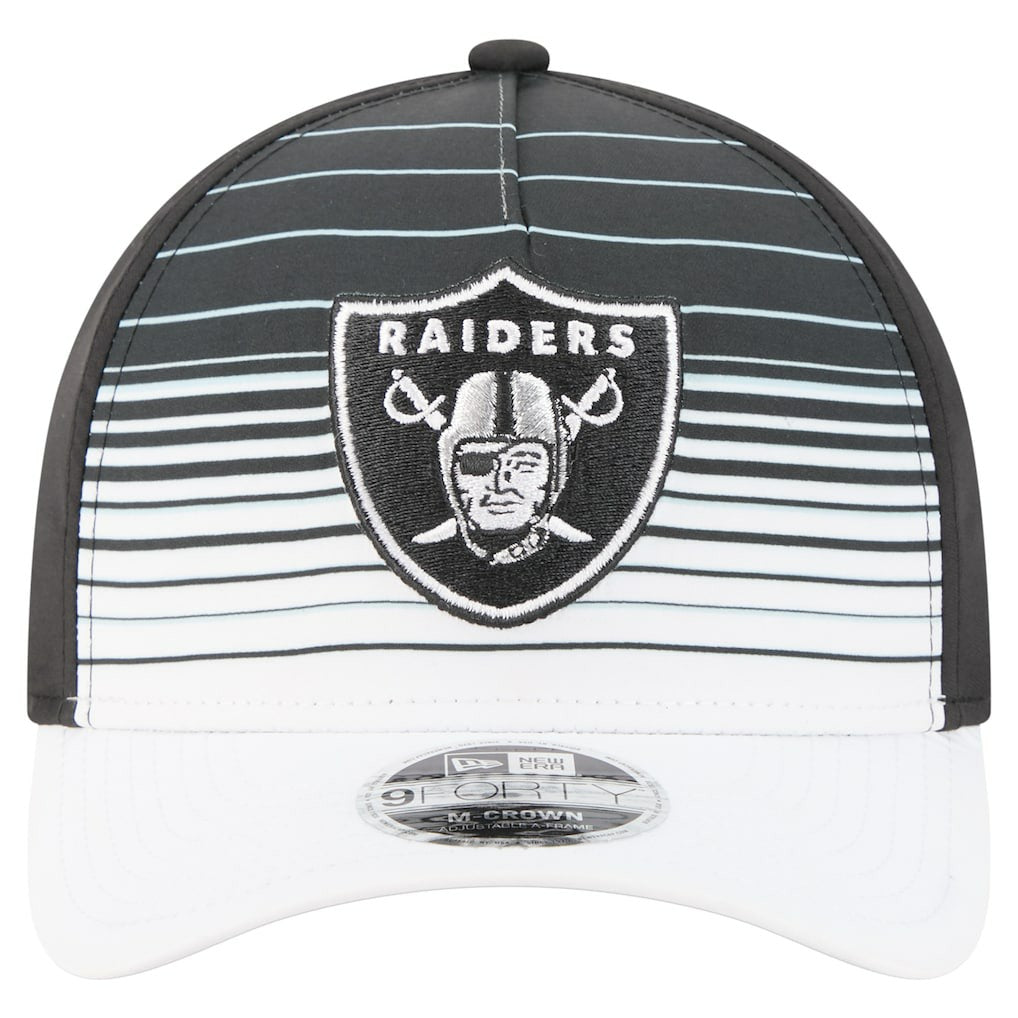 Las Vegas Raiders New Era Adventure Gradient 9FORTY M-Crown A-Frame Adjustable Hat - White/Black - NFL