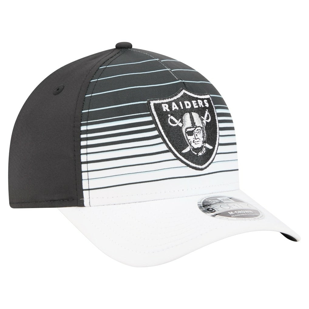 Las Vegas Raiders New Era Adventure Gradient 9FORTY M-Crown A-Frame Adjustable Hat - White/Black - NFL