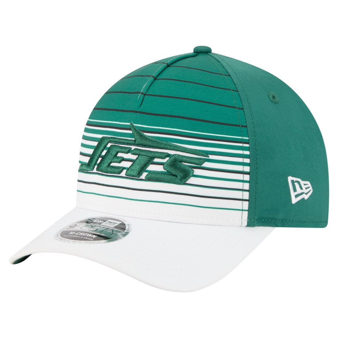 New York Jets New Era Adventure Gradient 9FORTY M-Crown A-Frame Adjustable Hat - White/Green - NFL