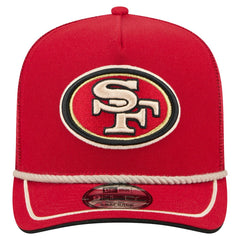 San Francisco 49ers New Era Vintage Team Rope A-Frame Trucker 9FIFTY Snapback Hat - Scarlet - NFL