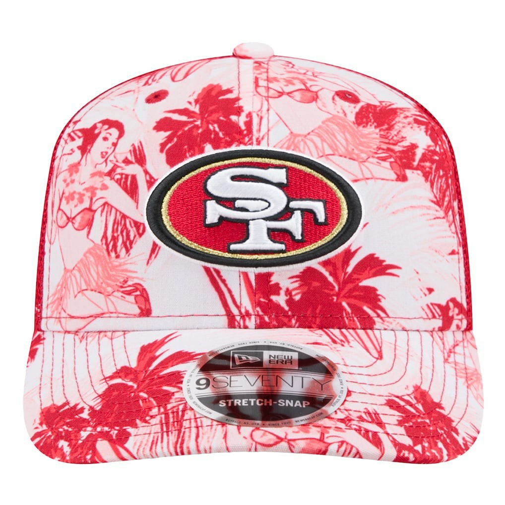 San Francisco 49ers New Era Hula 9SEVENTY Adjustable Trucker Hat - Scarlet - NFL