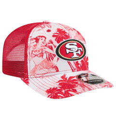 San Francisco 49ers New Era Hula 9SEVENTY Adjustable Trucker Hat - Scarlet - NFL
