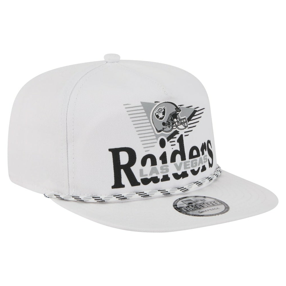 Las Vegas Raiders New Era Collide Golfer Snapback Hat - White - NFL