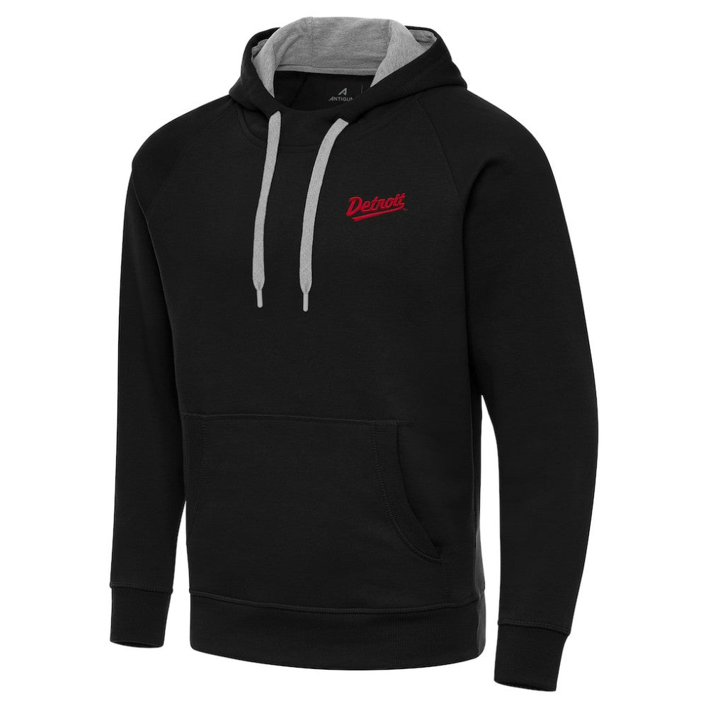 Detroit Red Wings Antigua 2025 NHL Stadium Series Victory Pullover Hoodie - Black | NHL Lifestyle