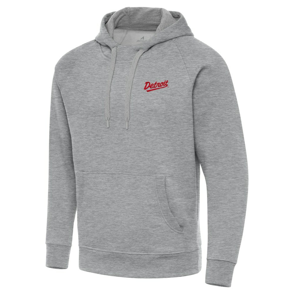 Detroit Red Wings Antigua 2025 NHL Stadium Series Victory Pullover Hoodie - Heather Gray | NHL Lifestyle