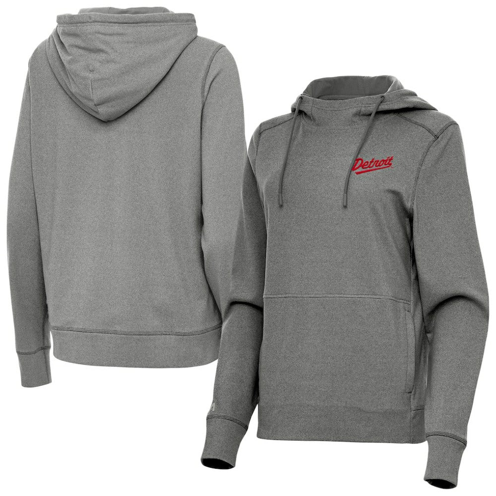 Detroit Red Wings Antigua Women's 2025 NHL Stadium Series Justice Pullover Hoodie - Heather Black | NHL sale