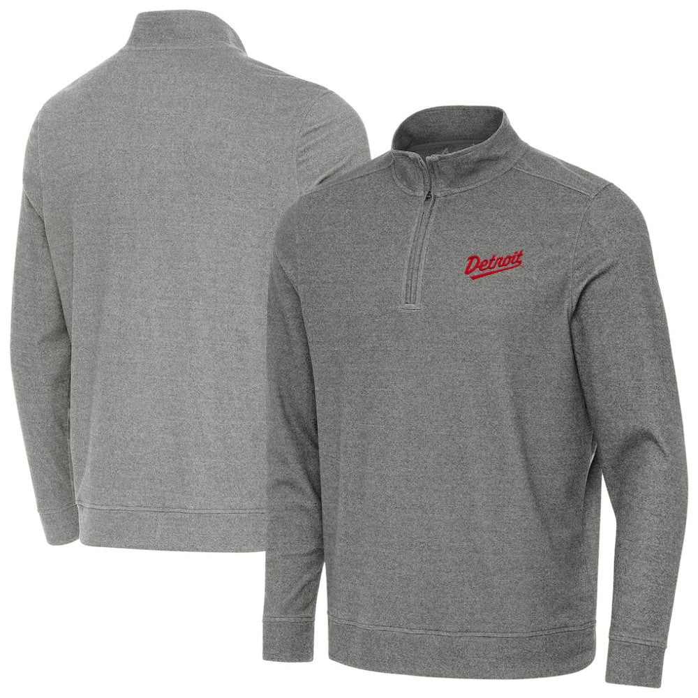 Detroit Red Wings Antigua 2025 NHL Stadium Series Subtle Quarter-Zip Top - Heather Black | NHL sale