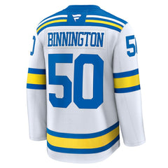 Jordan Binnington St. Louis Blues Fanatics Away Premium Player Jersey - White | Fanatics discount