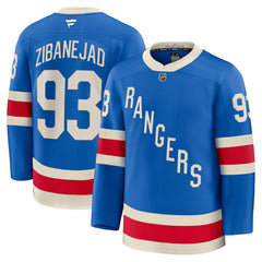 Mika Zibanejad New York Rangers Fanatics Centennial Premium Jersey - Blue | Fanatics Lifestyle