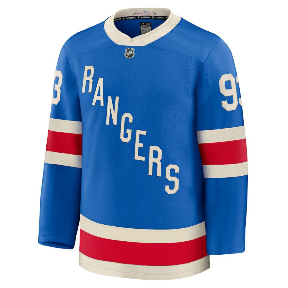 Mika Zibanejad New York Rangers Fanatics Centennial Premium Jersey - Blue | Fanatics Lifestyle