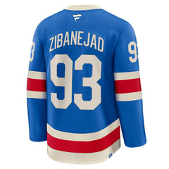 Mika Zibanejad New York Rangers Fanatics Centennial Premium Jersey - Blue | Fanatics Lifestyle
