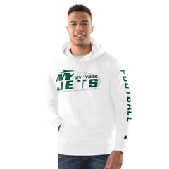 New York Jets Starter Vintage Pullover Hoodie - White - NFL