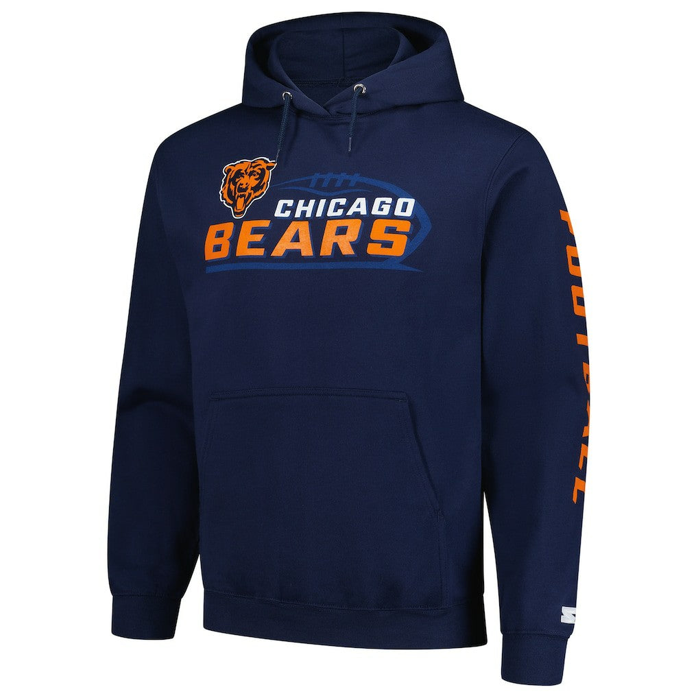 Chicago Bears Starter Vintage Pullover Hoodie - Navy - NFL