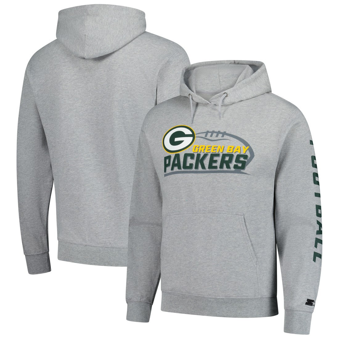 Green Bay Packers Starter Vintage Pullover Hoodie - Heather Gray - NFL