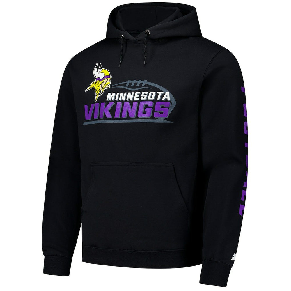 Minnesota Vikings Starter Vintage Pullover Hoodie - Black - NFL
