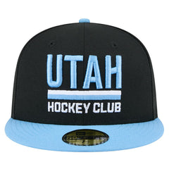 Utah Mammoth New Era Lockup 1st Season 59FIFTY Fitted Hat - Black/Light Blue | New Era Lifestyle