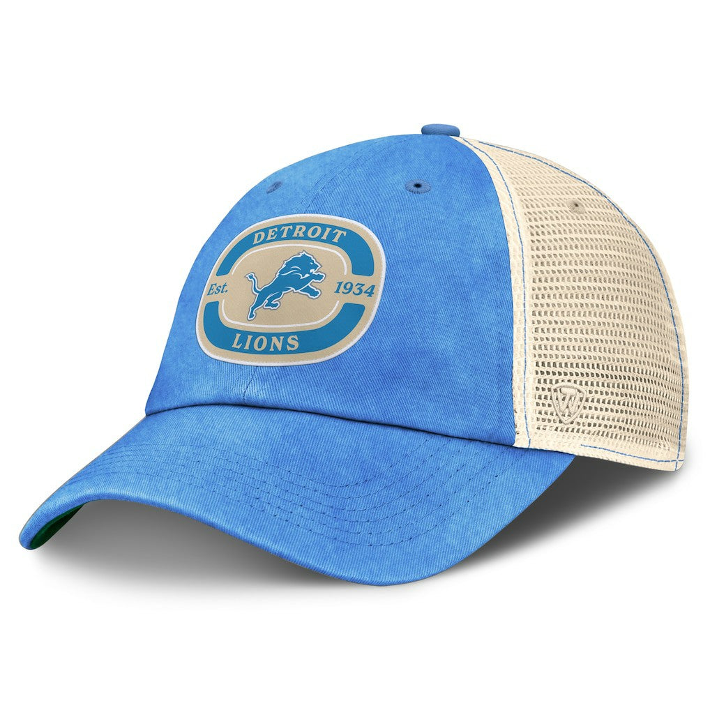 Detroit Lions Top of the World Team Patch Adjustable Hat - Blue - NFL