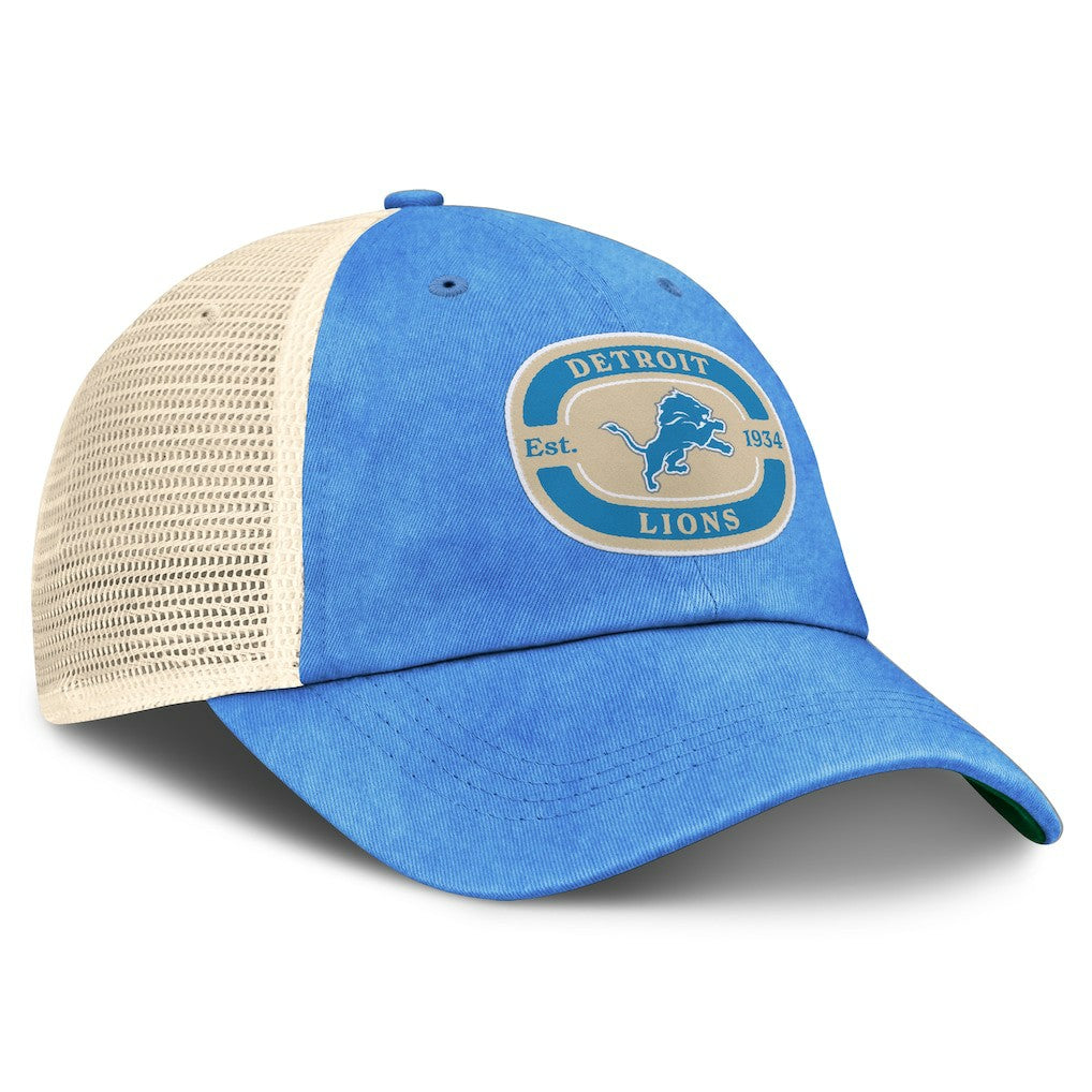 Detroit Lions Top of the World Team Patch Adjustable Hat - Blue - NFL