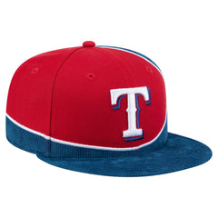 Texas Rangers New Era Retro Split Corduroy Snapback Hat Online
