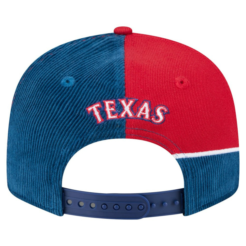 Texas Rangers New Era Retro Split Corduroy Snapback Hat Online