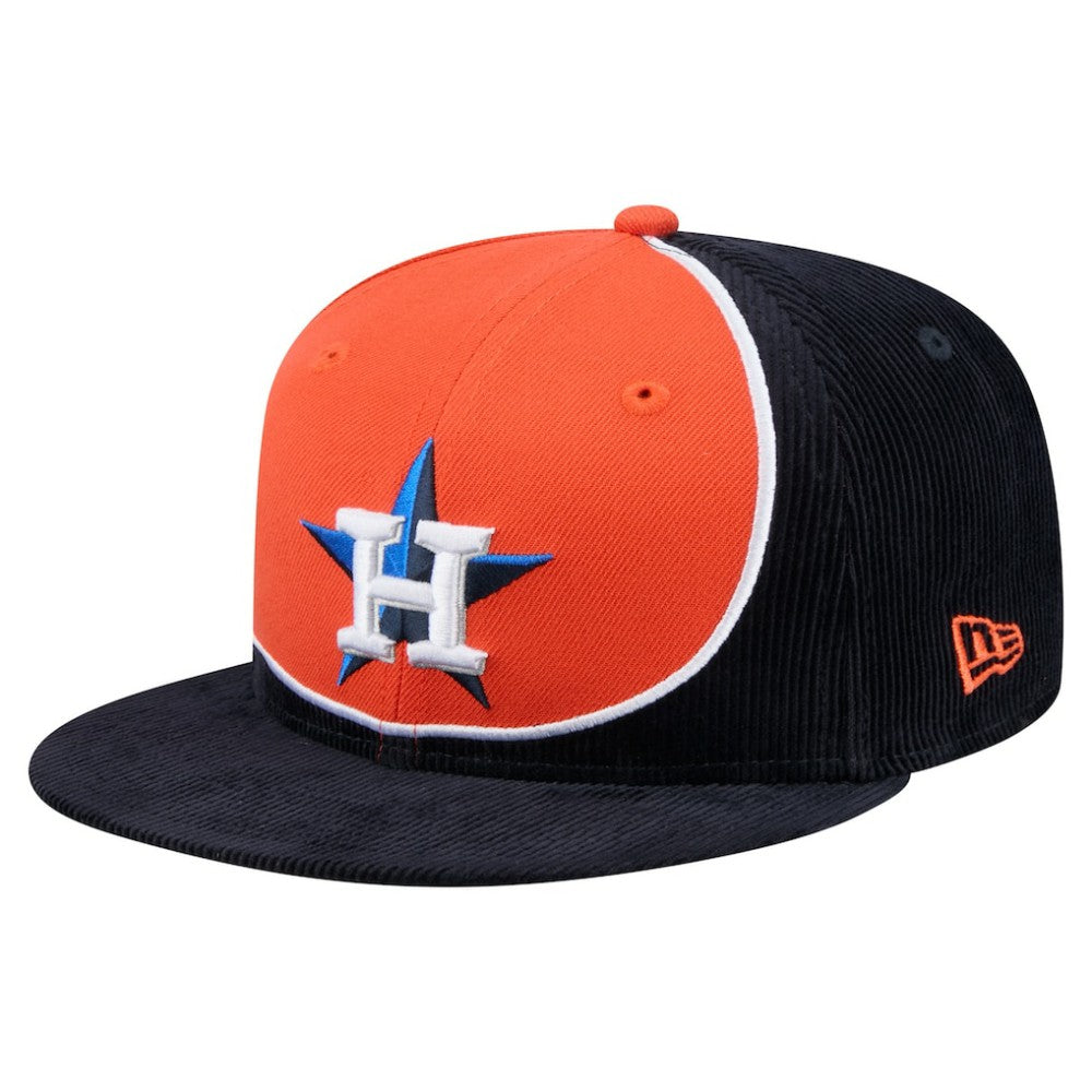 Houston Astros New Era Retro Split Corduroy Snapback Hat Discount