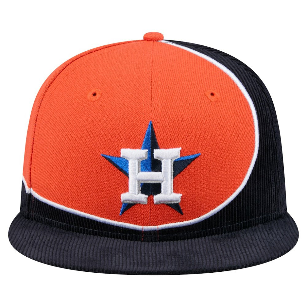 Houston Astros New Era Retro Split Corduroy Snapback Hat Discount