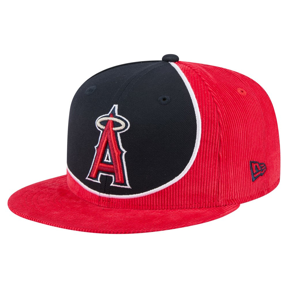 Los Angeles Angels New Era Retro Split Corduroy Snapback Hat Discount