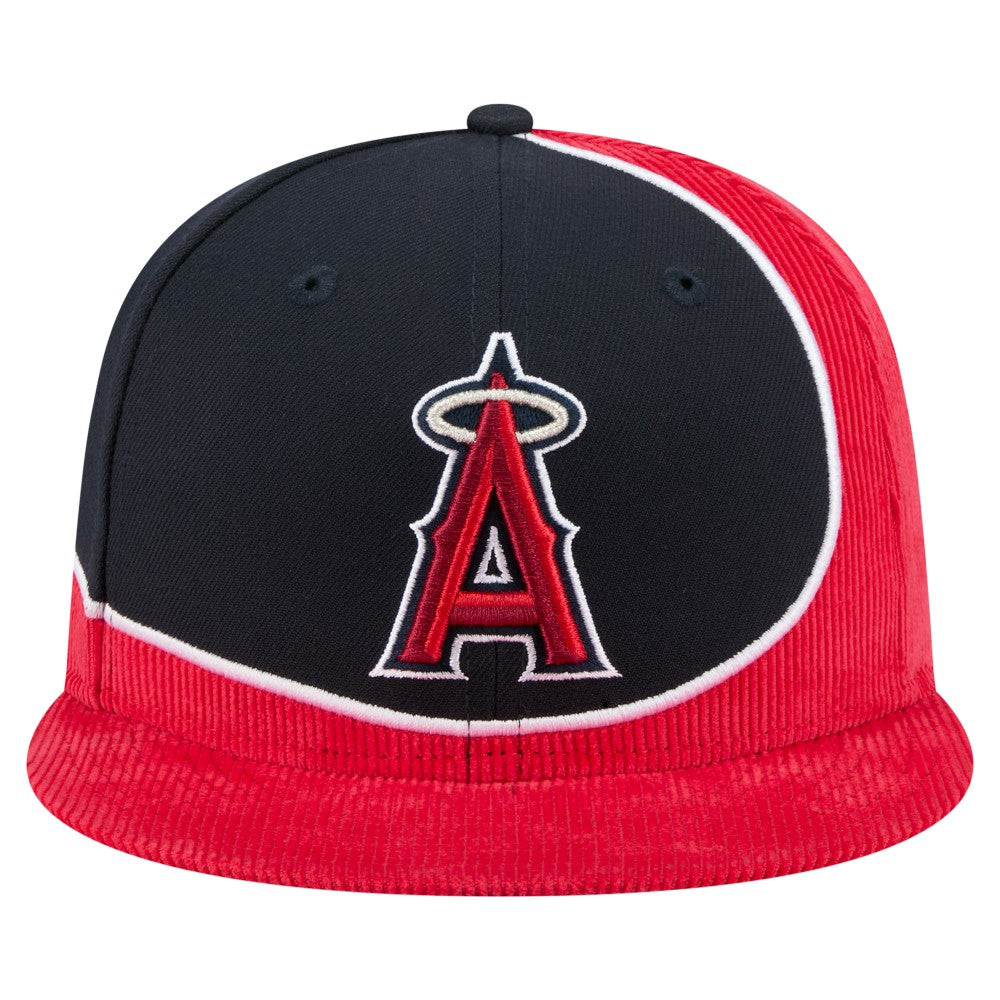 Los Angeles Angels New Era Retro Split Corduroy Snapback Hat Discount