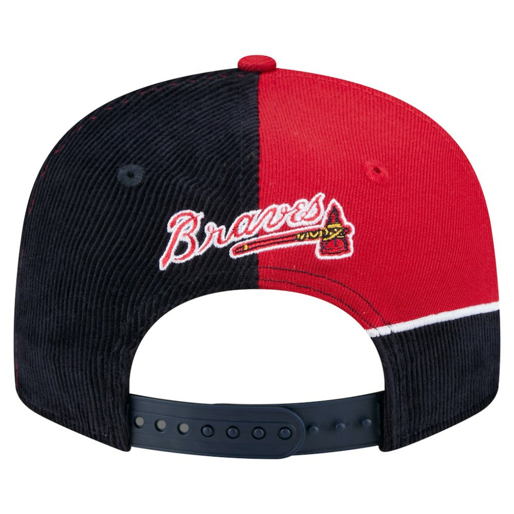 Atlanta Braves New Era Retro Split Corduroy Snapback Hat Discount