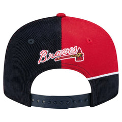 Atlanta Braves New Era Retro Split Corduroy Snapback Hat Discount