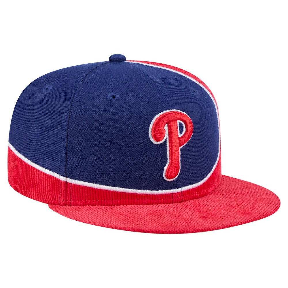Philadelphia Phillies New Era Retro Split Corduroy Snapback Hat Discount
