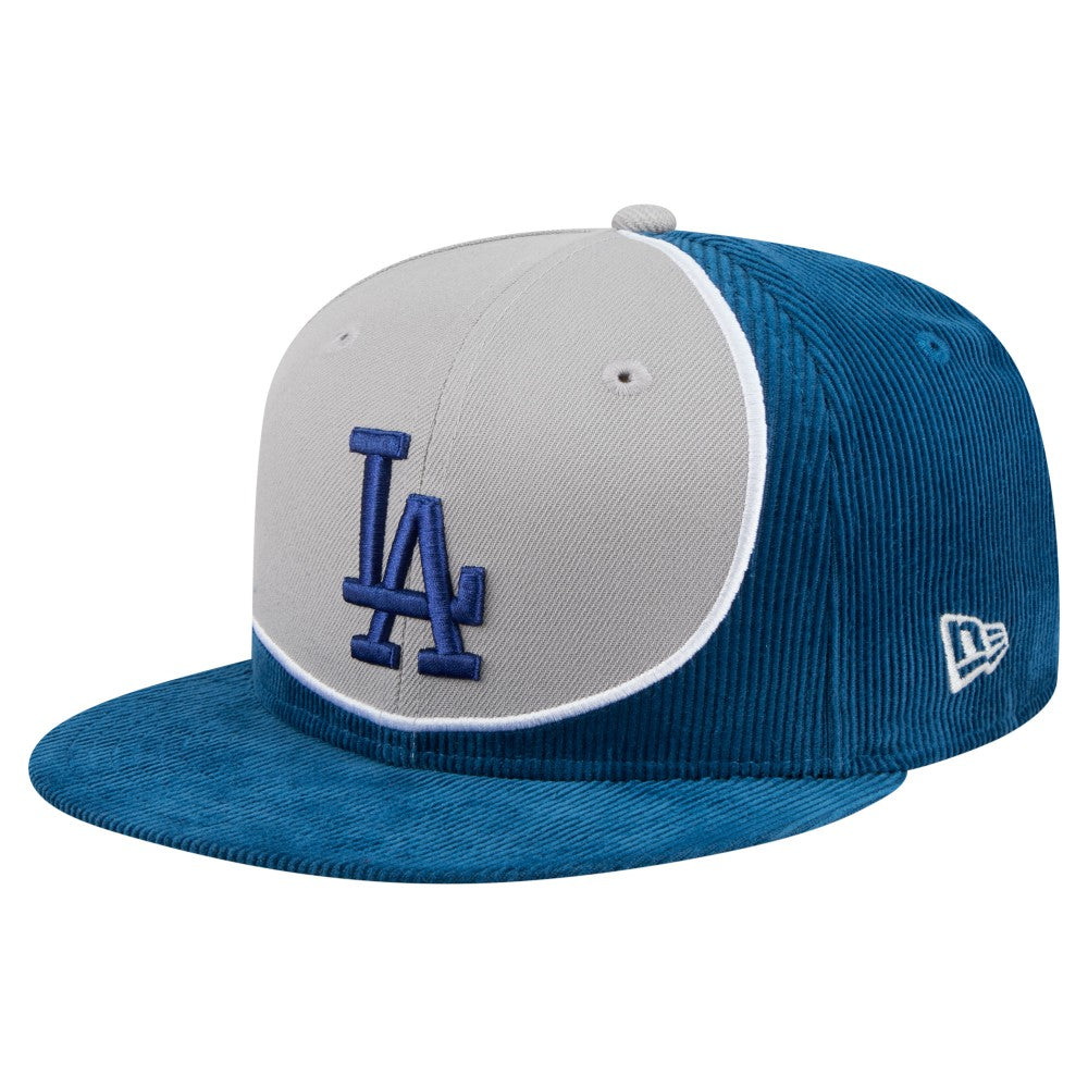 Los Angeles Dodgers New Era Retro Split Corduroy Snapback Hat for sale