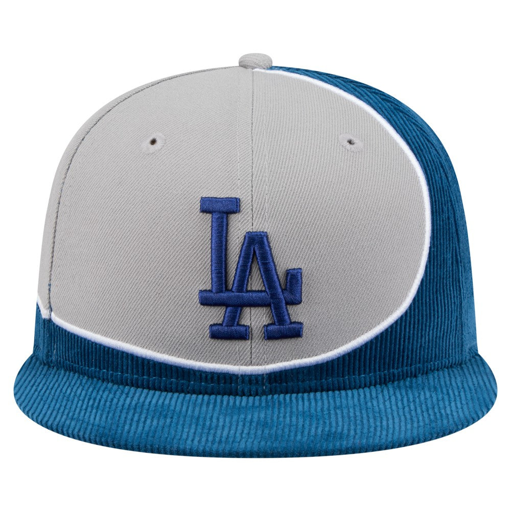 Los Angeles Dodgers New Era Retro Split Corduroy Snapback Hat for sale