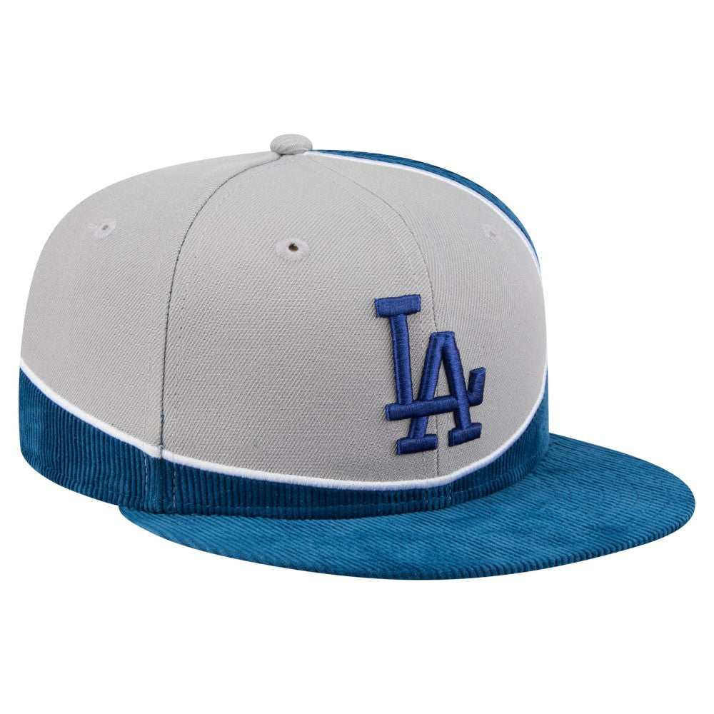 Los Angeles Dodgers New Era Retro Split Corduroy Snapback Hat for sale
