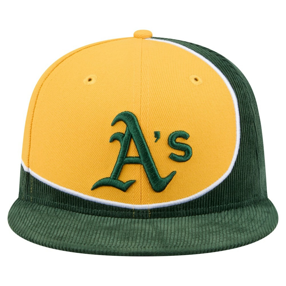 Athletics New Era Retro Split Corduroy Snapback Hat Outlet