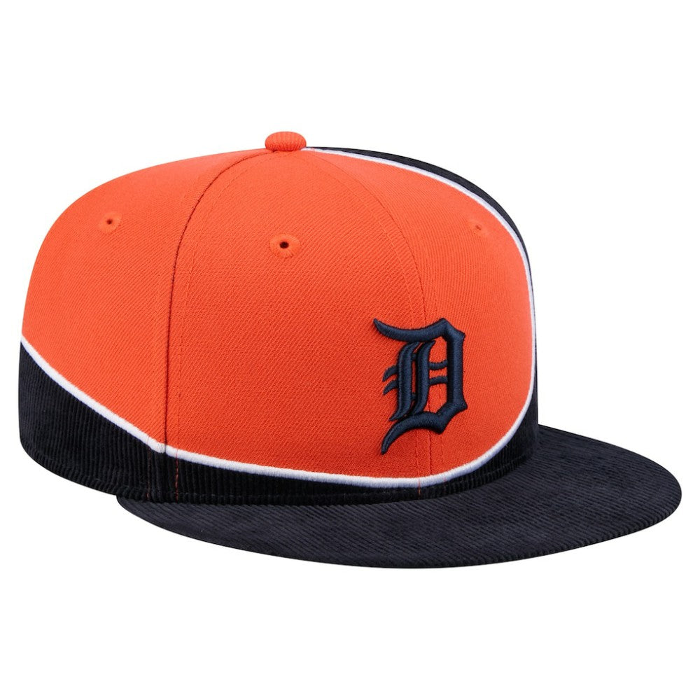 Detroit Tigers New Era Retro Split Corduroy Snapback Hat Online