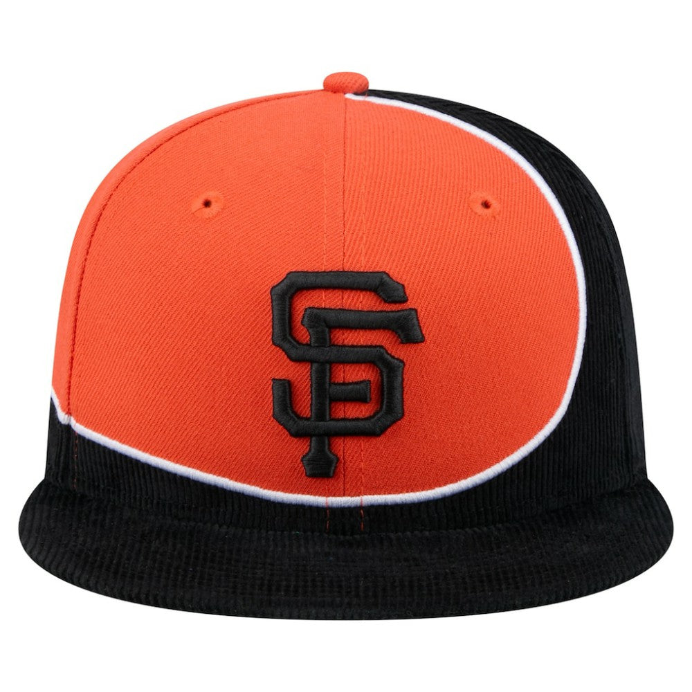San Francisco Giants New Era Retro Split Corduroy Snapback Hat Outlet